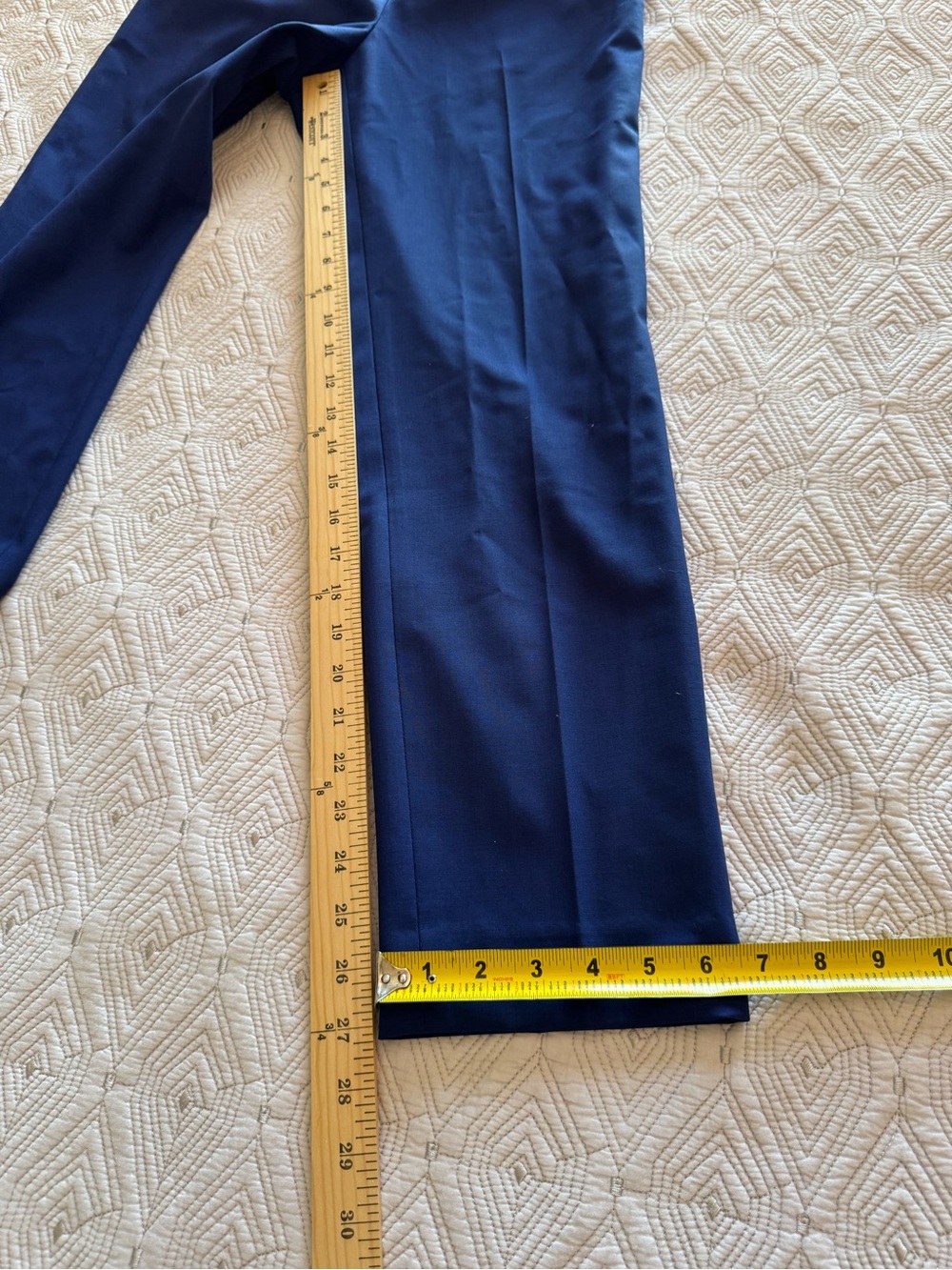 St. John Royal Blue Straight Leg Wool Blend Pants Womens Sz 4 - Picture 9 of 12